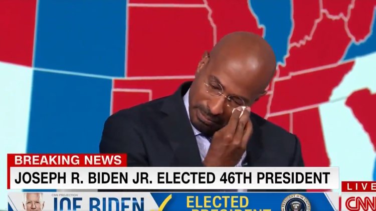 拜登的胜利后,范·琼斯(Van Jones Sobs)在CNN上抽泣: 范·琼斯
